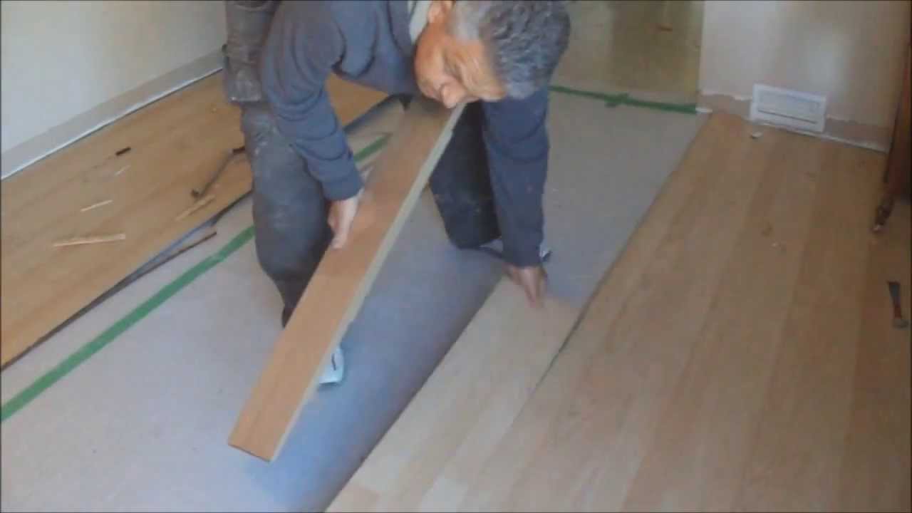 How To Remove Old Laminate Flooring Before Installing New Floor  Mryoucandoityourself - YouTube