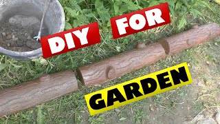 DIY - Cement Craft Ideas For Garden-Edging a garden bed of cement can be done by anyone 🌹🌿🌺