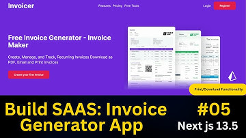 Invoice Generator App Ep05  : Invoice Printing and Downloading Functionalities