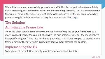 Fixing the black screen issue when saving video as MP4 using FFmpeg-Python