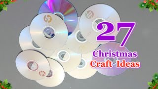 DIY 27 Economical Christmas Decoration idea with CD/DVD | DIY Affordable Christmas craft idea233