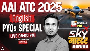 AAI ATC 2025 | AAI ATC English Previous Year Question Paper | Day 14 | by Sintu Sir