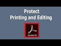 How to protect or permission to pdf file printing and editing in Adobe Acrobat Pro