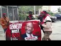Chaos erupts at premises hosting NPP NEC meeting as party members chanting “KEN MUST GO”.