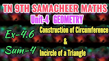 Tn samacheer 9th maths exercise 4.6 sum 4 Practical Geometry unit 4