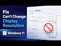FIX Can't Change Display Resolution Windows 11 ( in 2 Minutes )