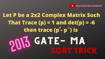 Gate Mathematics 2013 linear algebra question 2