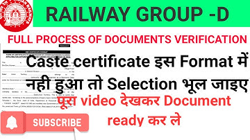 RAILWAY GROUP -D DOCUMENTS VERIFICATION/ #railwaygroupd #rrbntpc #rrbgroupd #rrcgroupd #railway