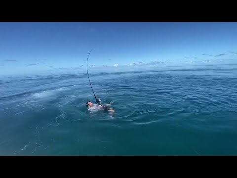 Fisherman Dives in to Save his Favorite Rod