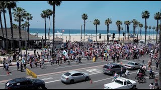 More than a thousand protesters have descended upon california beaches
day after governor gavin newsom ordered “hard closure” of all in
orange co...