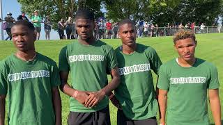 The Granada Hills boys 4x100 sprint relay team at the 2023 CIF-State Track and Field Championships