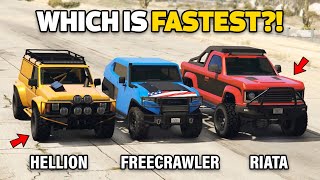 Gta 5 Online - Hellion Vs Freecrawler Vs Riata Which Is Fastest?