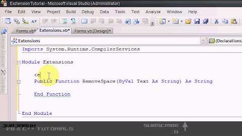 How to create your own extensions [vb 2008/.NET]