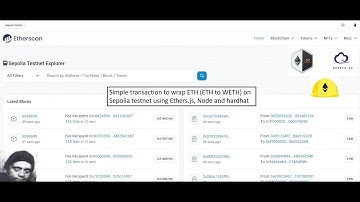 Simple Transaction to wrap ETH ( ETH to WETH) on Sepolia Ethereum (testnet) using Ethers.js and node
