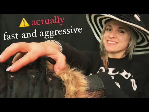 ASMR fast & AGGRESSIVE leggings & fabric scratching, shoe tapping | no talking