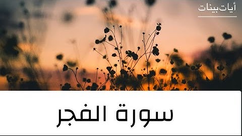 تلاوة خاشعة ( سورة الفجر ) وَالْفَجْرِ (1) وَلَيَالٍ عَشْرٍ (2) وَالشَّفْعِ وَالْوَتْرِ (3)