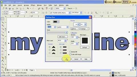 Changing outline to make it behind fill in CorelDraw