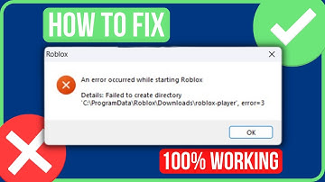 HOW TO FIX ROBLOX FAILED TO CREATE DIRECTORY ERROR 3 (2023)