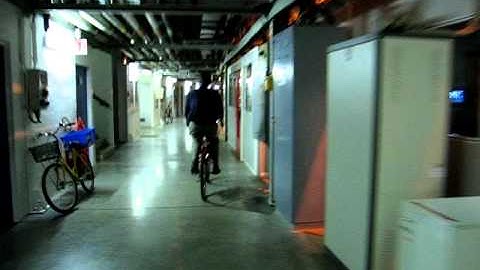 Cycling inside the synchrotron at Grenoble
