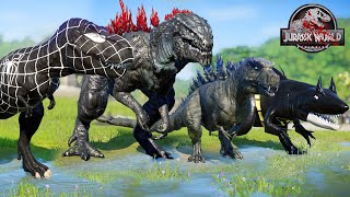Bộ tứ khủng long quyết chiến I-Rex Godzilla , T-REX, Sharkizlla, Vemon - khung log