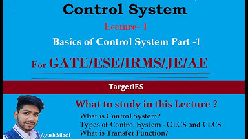 Control system Lecture-1 | Basics of control system | Target IES