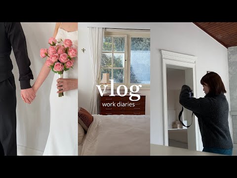 VLOG. 웨딩 스냅작가의 촬영 일상. 렌탈스튜디오부터 야외촬영까지 비하인드. 열심히 일하고, 숨겨진 맛집 도장 찍기!