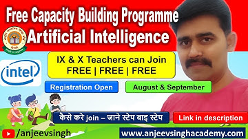 Capacity Building Programmes for teachers teaching Artificial Intelligence in IX & X in online mode
