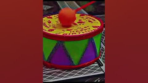 How To Make Drum With Empty Tape Roll And Balloon |DIY Drum For School Project