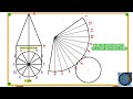 How to draw surface development of a cone  bottom closed 