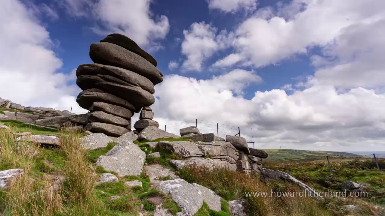 Time lapse of clouds over the Cheesewring, Bodmin Moor, Cornwall
