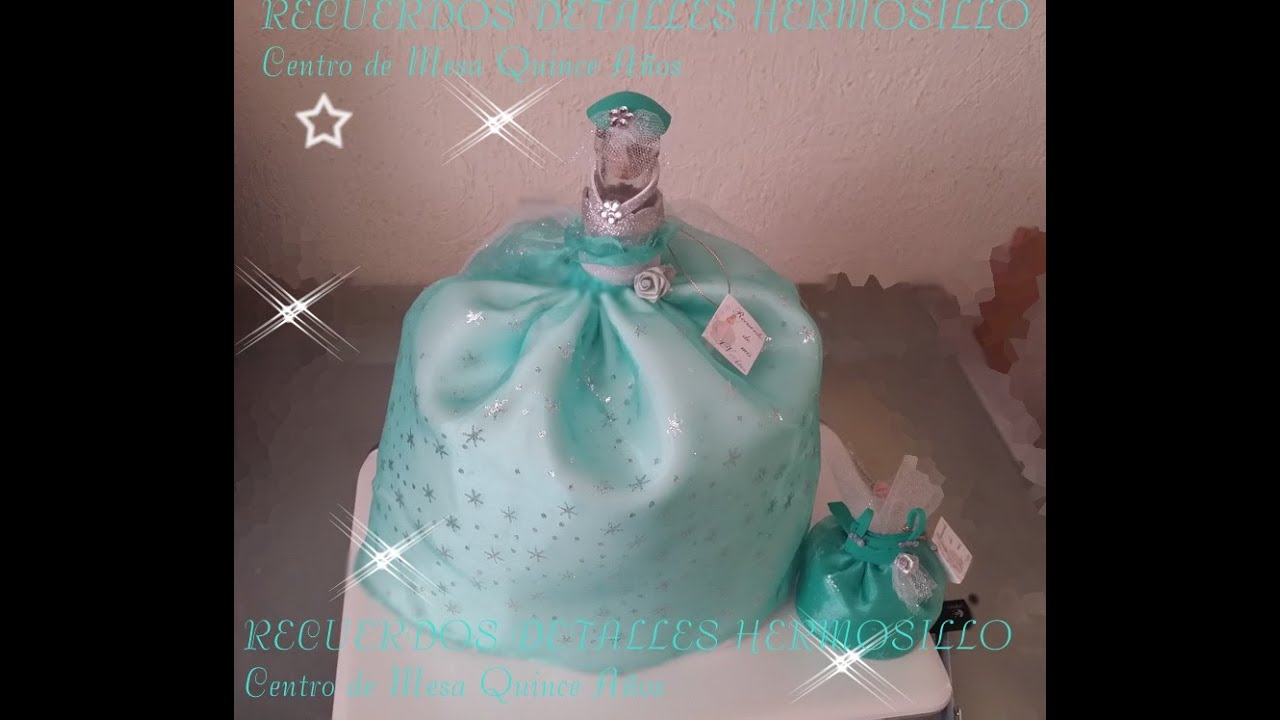 Diy centro de mesa quince años con botella de vino youtube Como decorar centros de mesa con torres ifel para quinceaños