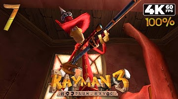 Rayman 3: Hoodlum Havoc (PC) - 4K60 Walkthrough (100% Score) Part 7 - The Bog of Murk
