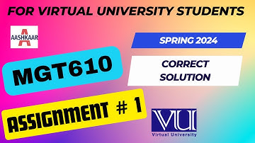 MGT610 ASSIGNMENT 1 SOLUTION SPRING 2024 | MGT610 ASSIGNMENT 1 SOLUTION 2024 | MGT610 ASSIGNMENT 1
