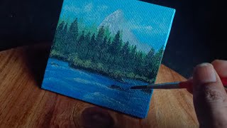 Easy Landscape Painting / Acrylic Painting for beginners / Canvas Painting
