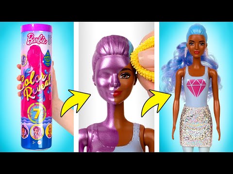 5 Bonecas Barbie Color Revel Supermetálicas | Mude o Visual delas com Água!