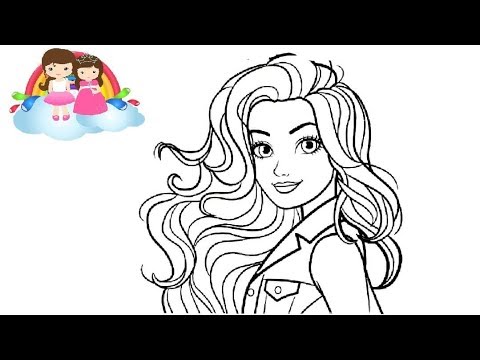#20  Как да нарисувате и оцветявате страница за оцветяване на Barbie Party Girl 2020 Видео за деца