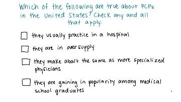 PCPs in the US Quiz - Georgia Tech - Health Informatics in the Cloud