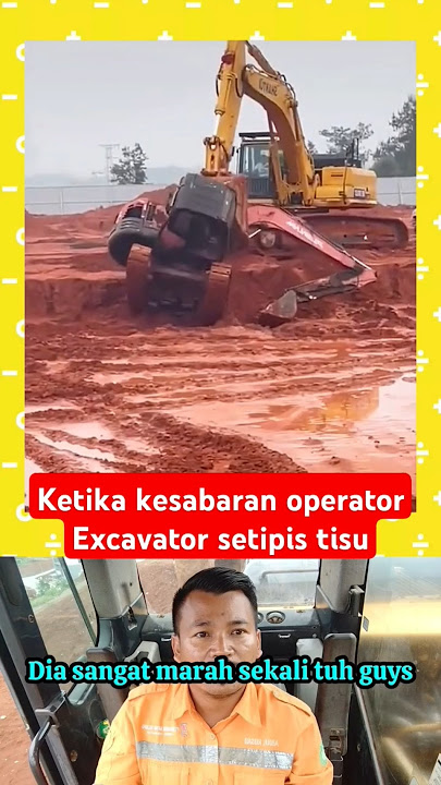detik-detik operator Excavator ngamuk #videoalatberatyt #excavator #alatberat #shorts #short #video