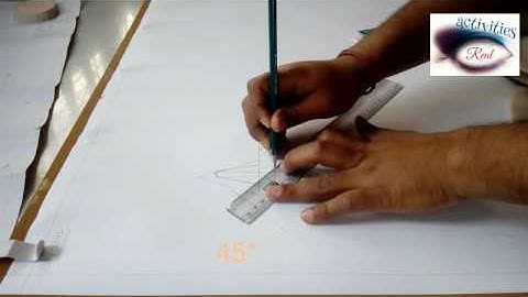 How to draw a pentagonal pyramid.