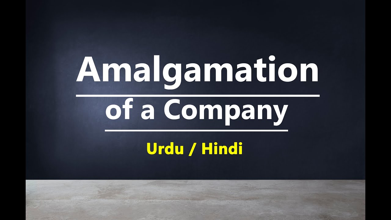 Amalgamation of a Company Explained in Hindi / Urdu YouTube