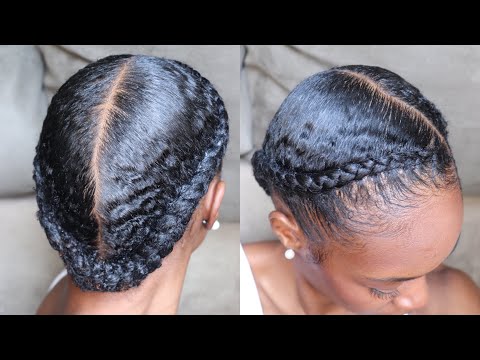 slick-two-braids-&-tuck-protective-style|-type-4-natural-hair