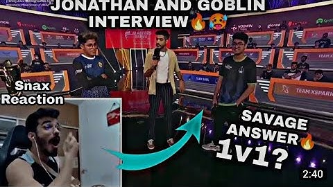 Snax Reaction on Jonathan and Goblin interview 🤩🤩 Savage Answers! Jonathan and Goblin in one frame!