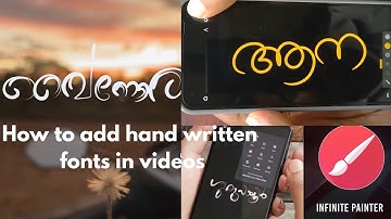 How to add hand written fonts in videos | Infinite painter | Editing tutorial