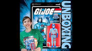 SUPER 7 REACTION G I  JOE GLOW PATROL COBRA COMMANDER FIGURE UNBOXING X REVIEW