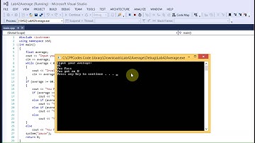 Average Grade to Letter (Visual Studio)