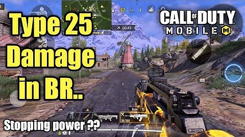 Type 25 Damage difference with Stopping power attachment in Battle Royale | Cod Mobile..