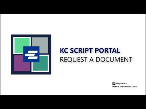 KC Script Portal - Requesting a Document