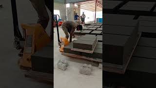 Concrete block machine factory production satisfying working manufacturing projecthomemade