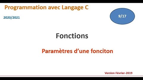 Programmation en C- les fonctions(9/17) -NAJI