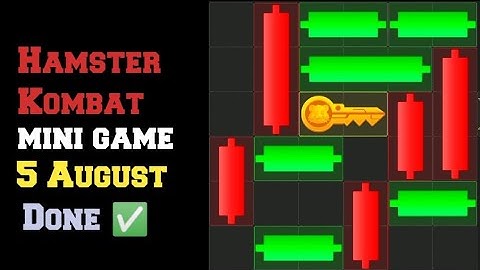 Hamster kombat mini game today 5 August | mini game hamster Kombat |daily combo | daily cipher code